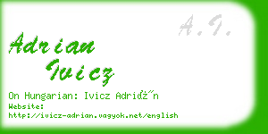 adrian ivicz business card